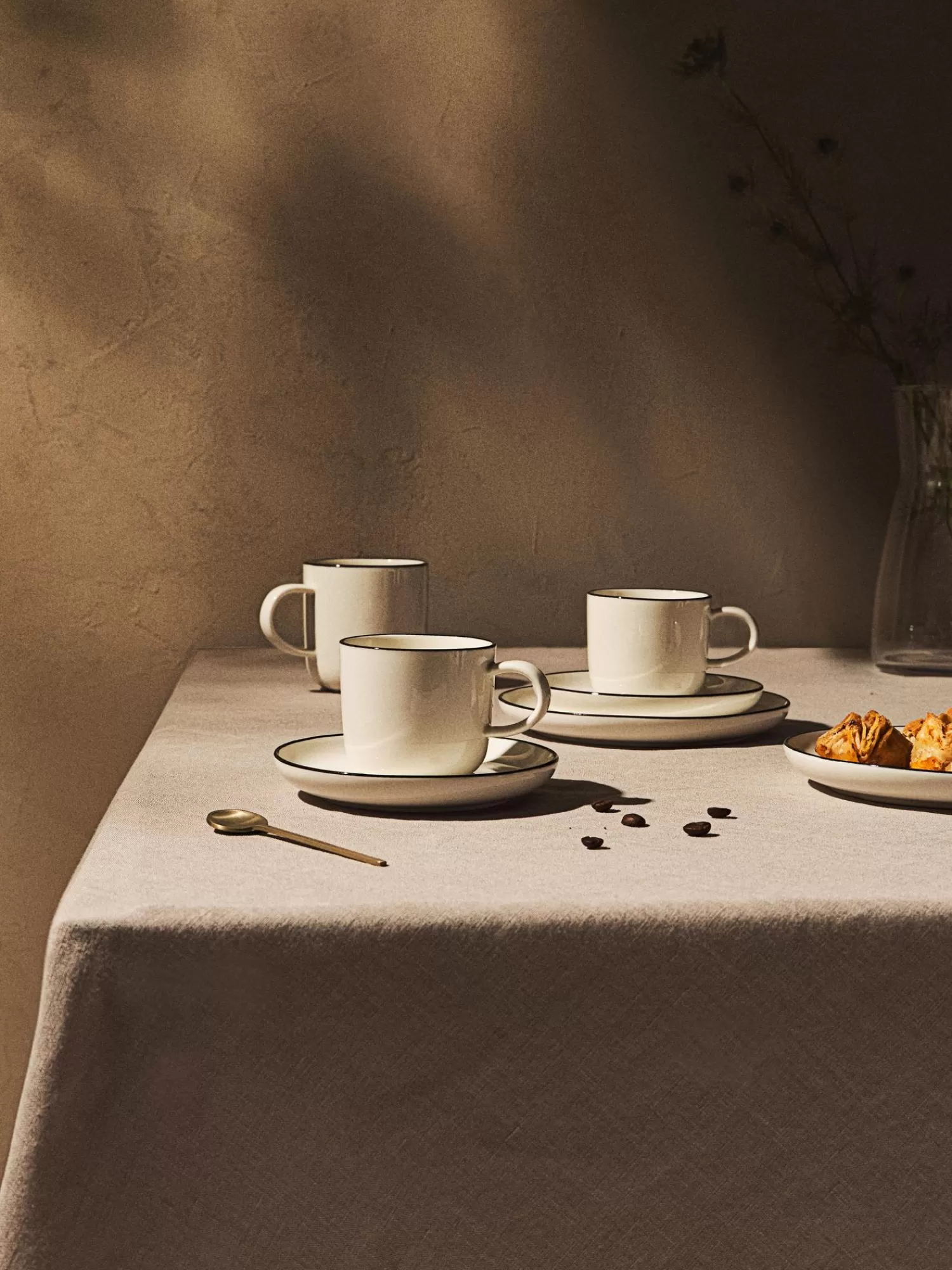 * Servies Collecties>Porseleinen Koffiekopjes Facile Met Schotels, 2 Stuks