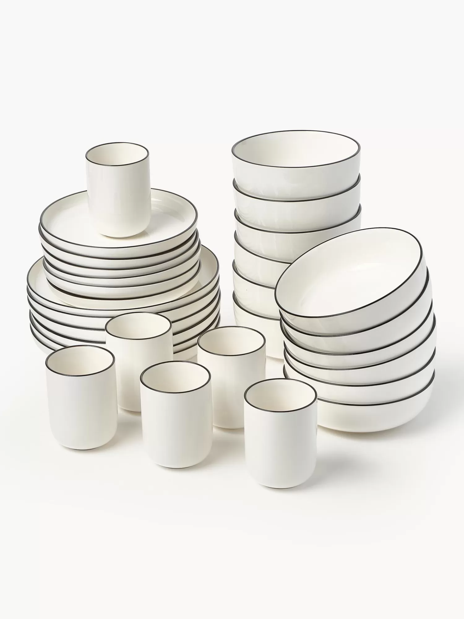 * Servies Collecties>Porseleinen Serviesset Facile, 6 Personen (30-Delig)