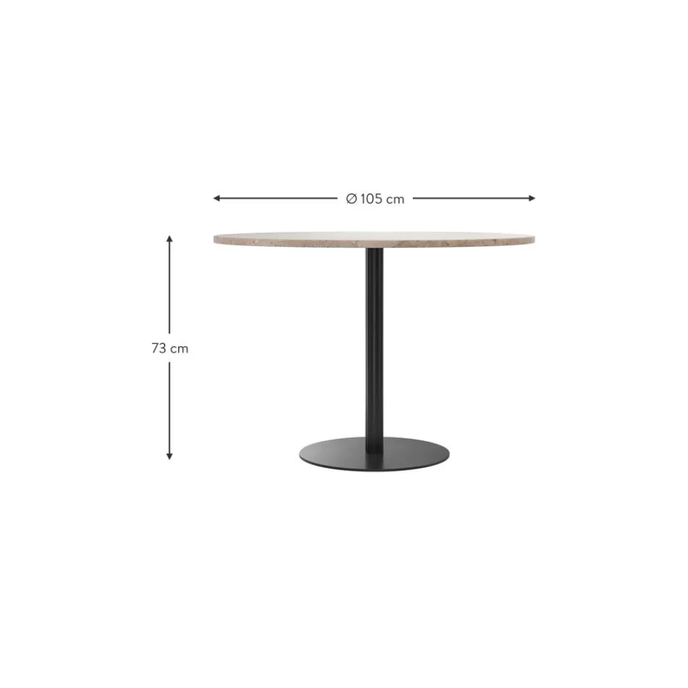 Audo Copenhagen Ronde Eettafel Harbour Van Zandsteen, O 105 Cm- Eettafels