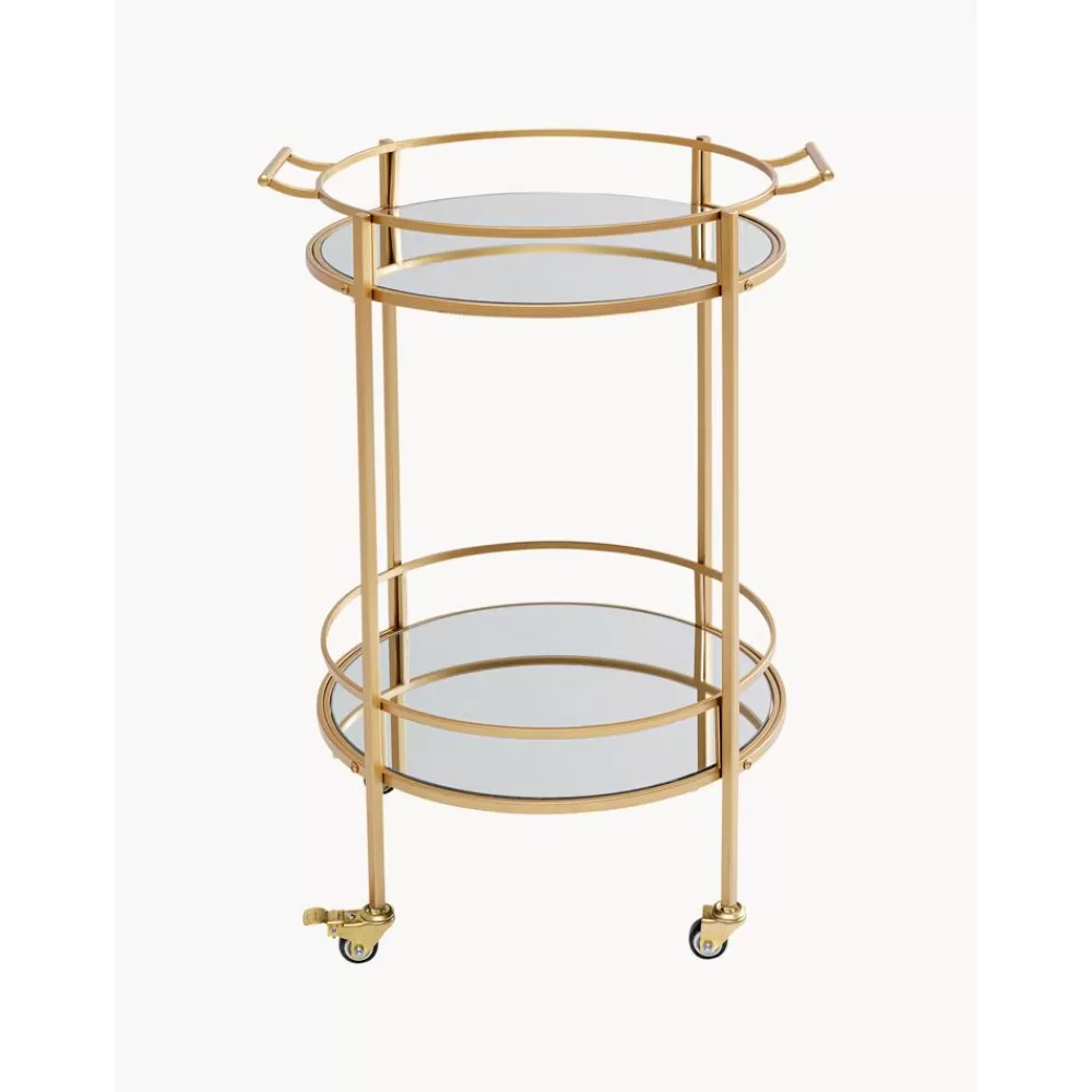 Kare Design Ronde Metalen Barcart Emilia- Bar Carts