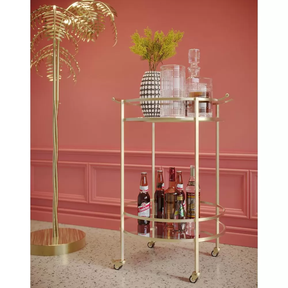 Kare Design Ronde Metalen Barcart Emilia- Bar Carts