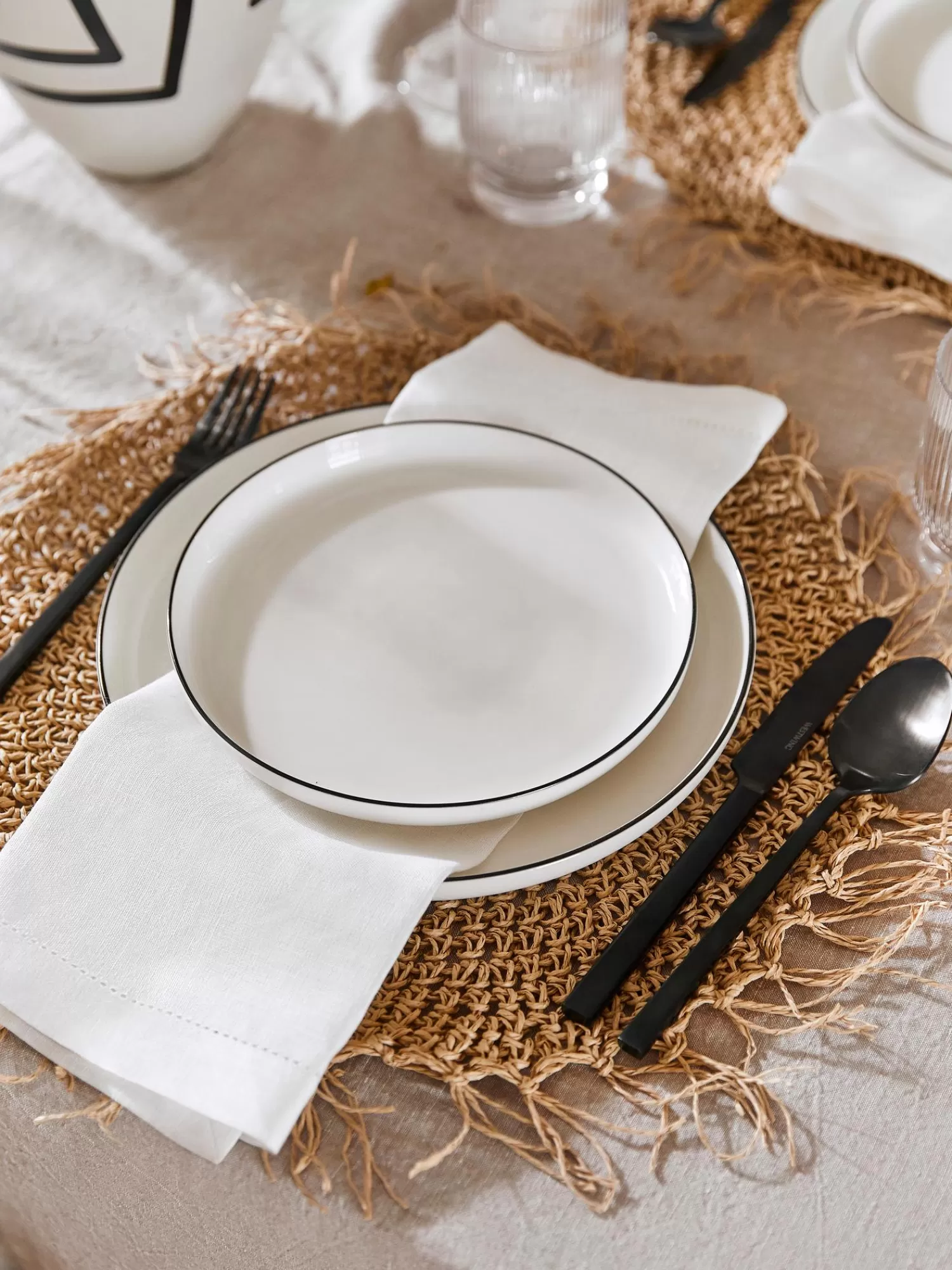 Cote Table Placemats>Ronde Placemats Tressine Uit Papiervezels, 6 Stuks