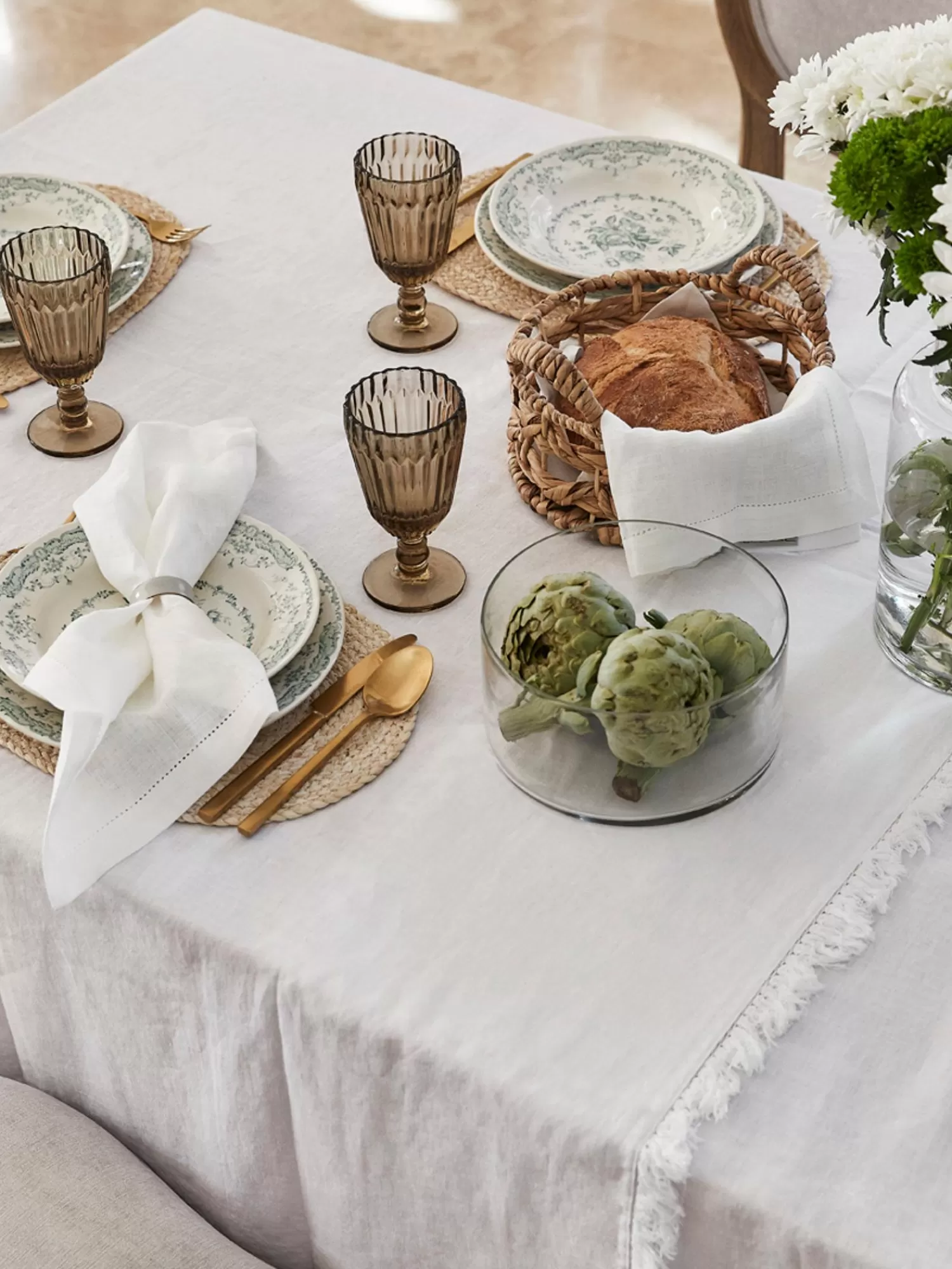 Bitossi Home Serviessets>Serviesset Rozen Met Bloemmotief, 6 Personen (Set Van 18)