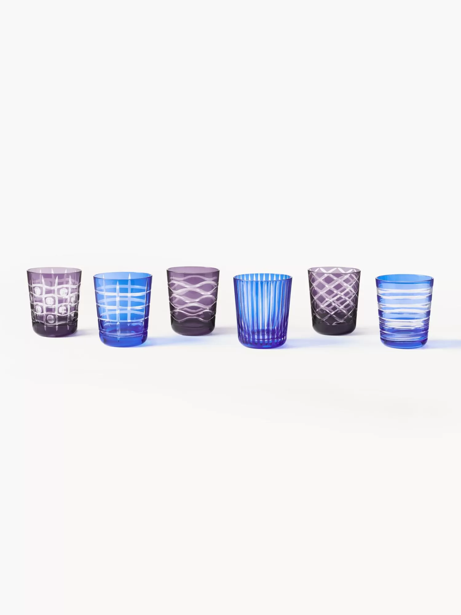 Pols Potten Waterglazen>Waterglazenset Cobalt, Set Van 6